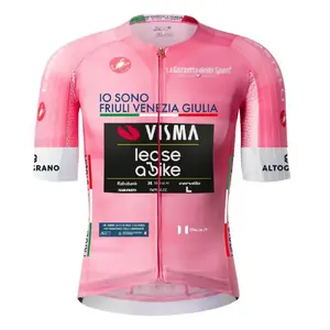 Castelli Pink Leader Giro 2026 Fietsshirt Korte Mouwen Roze Heren