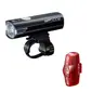 Cateye AMPP500S EL085S en VIZ150 II LD801 Verlichtingsset Zwart