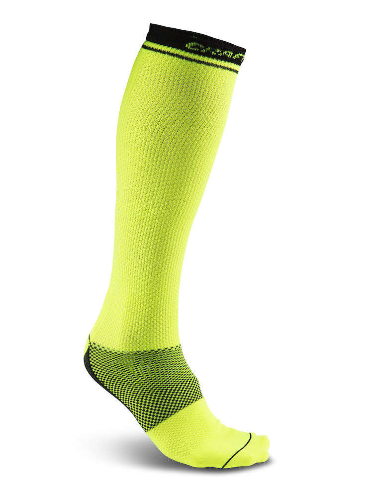 Craft Be Active Compression Sokken Geel/Zwart Unisex
