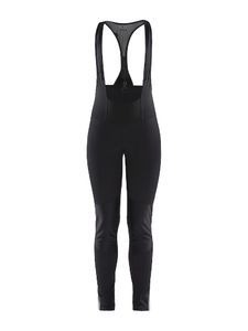 Craft Ideal Pro Wind Fietsbroek Lang Met Zeem en Bretels Zwart Dames