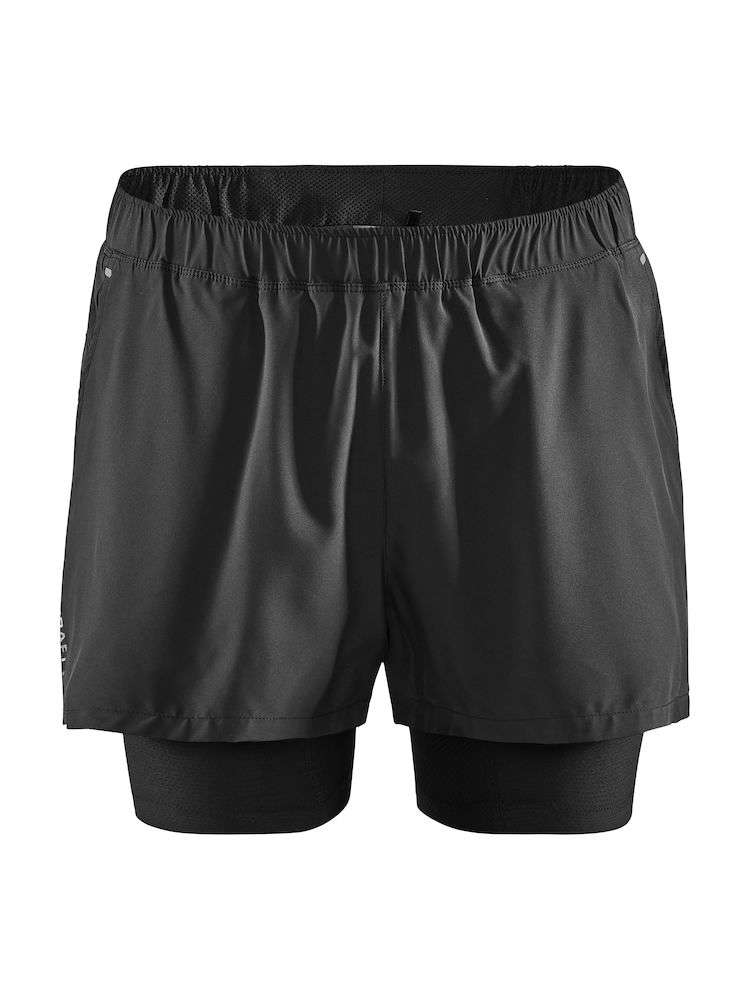 Craft ADV Essence 2-in-1 Hardloopbroek Kort Zwart Heren