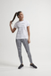 Craft Eaze Logo Mesh Hardloopshirt Korte Mouwen Wit/Zwart Dames