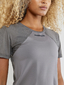 Craft Vent Mesh Hardloopshirt Korte Mouwen Grijs Dames