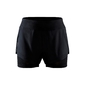 Craft ADV Essence 2-in-1 Hardloopbroek Kort Zwart Dames