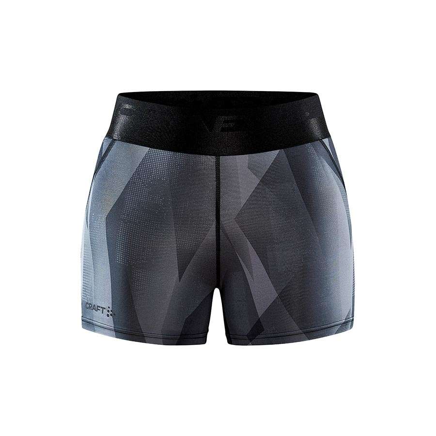 Craft Core Essence Hardloopbroek Kort Grijs/Zwart Dames