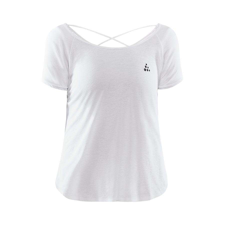 Craft CORE Charge Cross Back Hardloopshirt Korte Mouwen Wit Dames