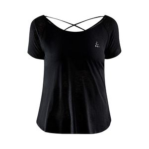Craft CORE Charge Cross Back Hardloopshirt Korte Mouwen Zwart Dames