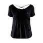 Craft CORE Charge Cross Back Hardloopshirt Korte Mouwen Zwart Dames