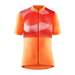 Craft CORE Endurance Logo Fietsshirt Korte Mouwen Oranje Dames