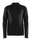 Craft Eaze Half Zip Hardloopshirt Lange Mouwen Zwart/Groen Heren