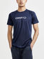 Craft CORE Unifly Logo Hardloopshirt Korte Mouwen Donkerblauw Heren