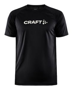 Craft CORE Unifly Logo Hardloopshirt Korte Mouwen Zwart Heren