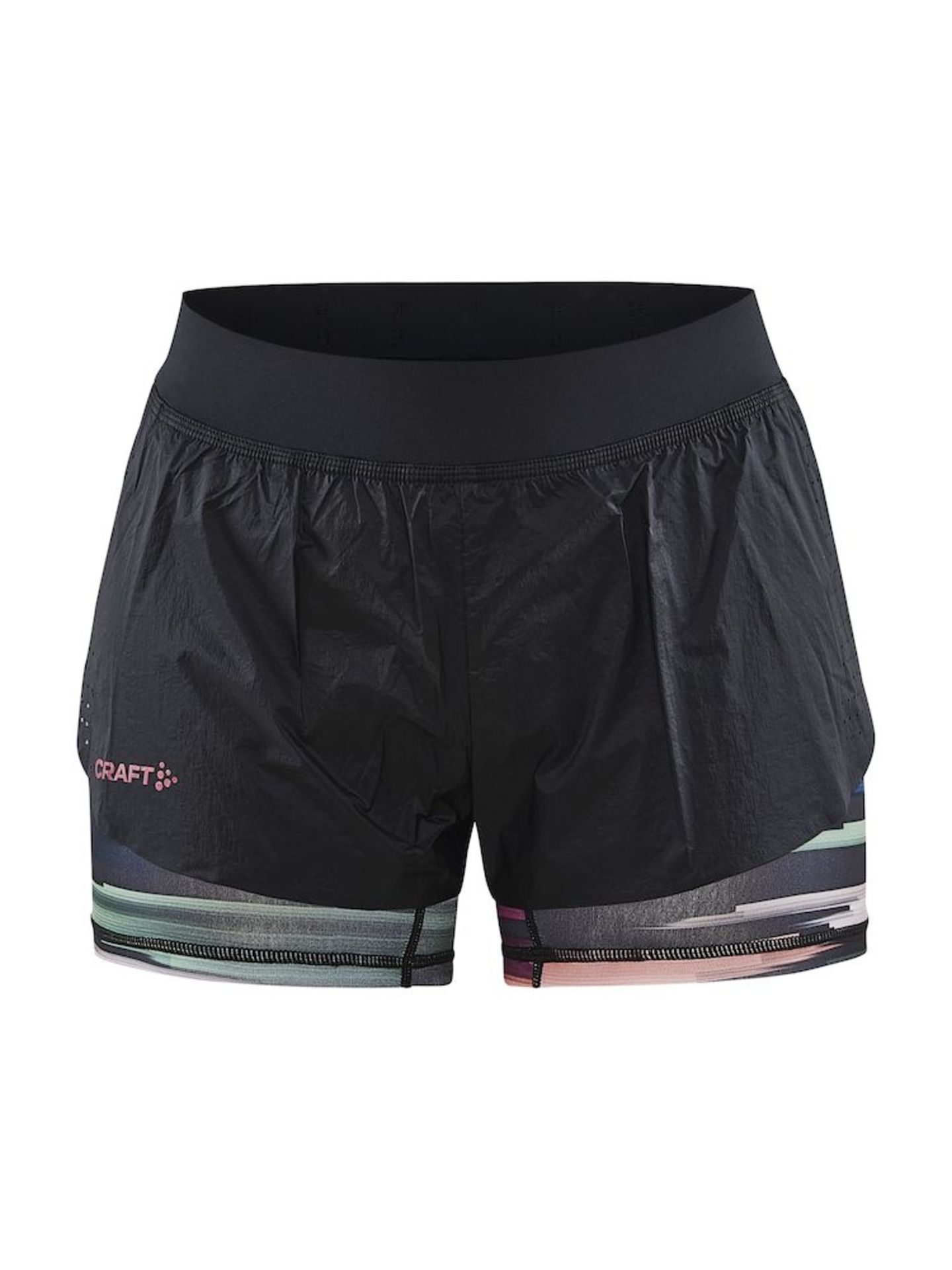 Craft CTM Distance 2in1 Hardloopbroek Kort Zwart/Multi Dames