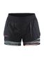 Craft CTM Distance 2in1 Hardloopbroek Kort Zwart/Multi Dames