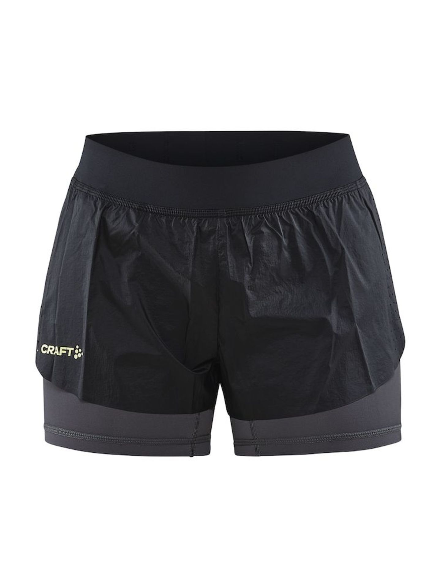 Craft CTM Distance 2in1 Hardloopbroek Kort Zwart/Grijs Dames