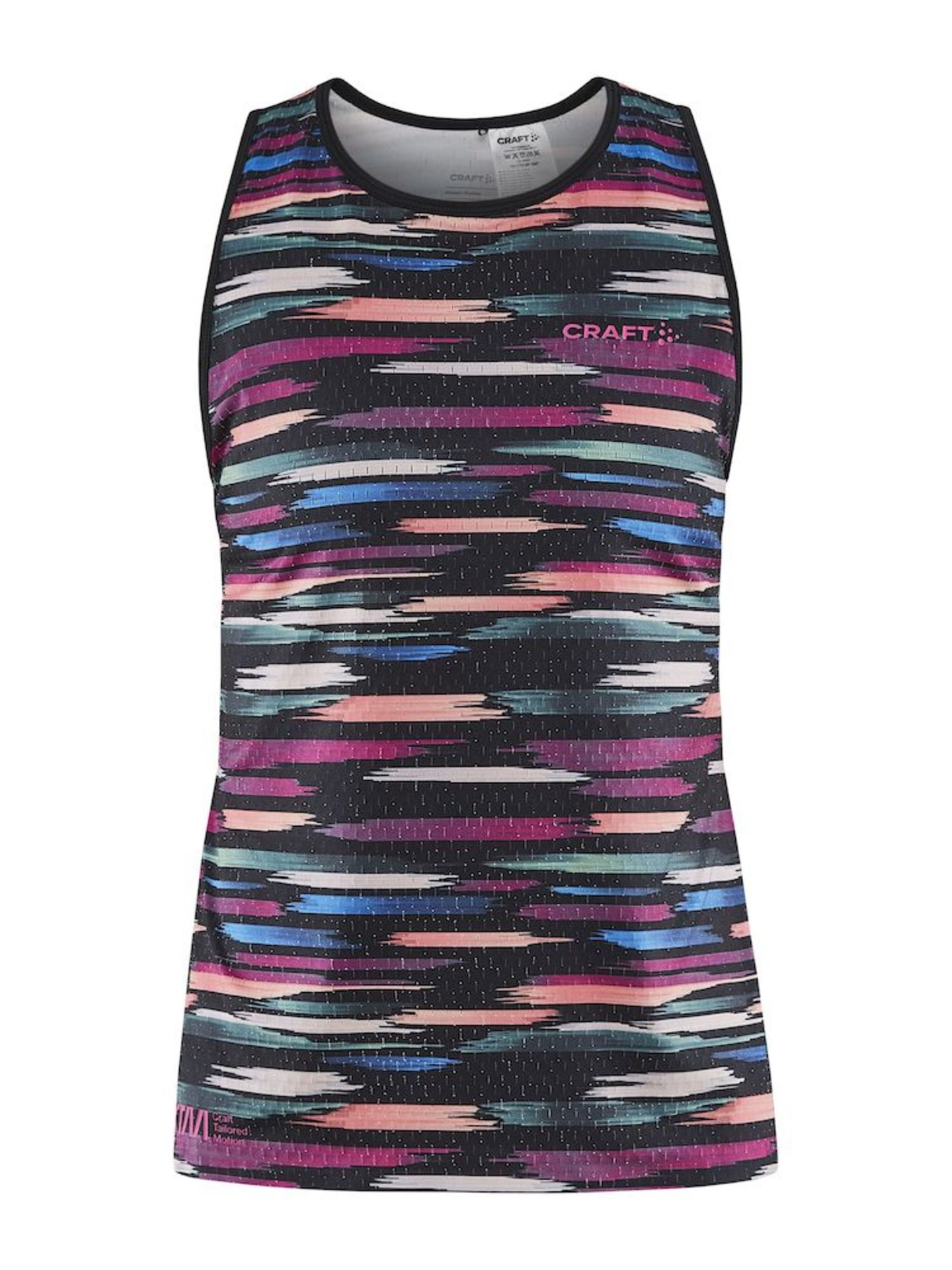 Craft CTM Distance Warp Mesh Hardloop Singlet Zwart/Multi Dames
