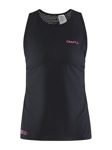 Craft CTM Distance Warp Mesh Hardloop Singlet Zwart Dames