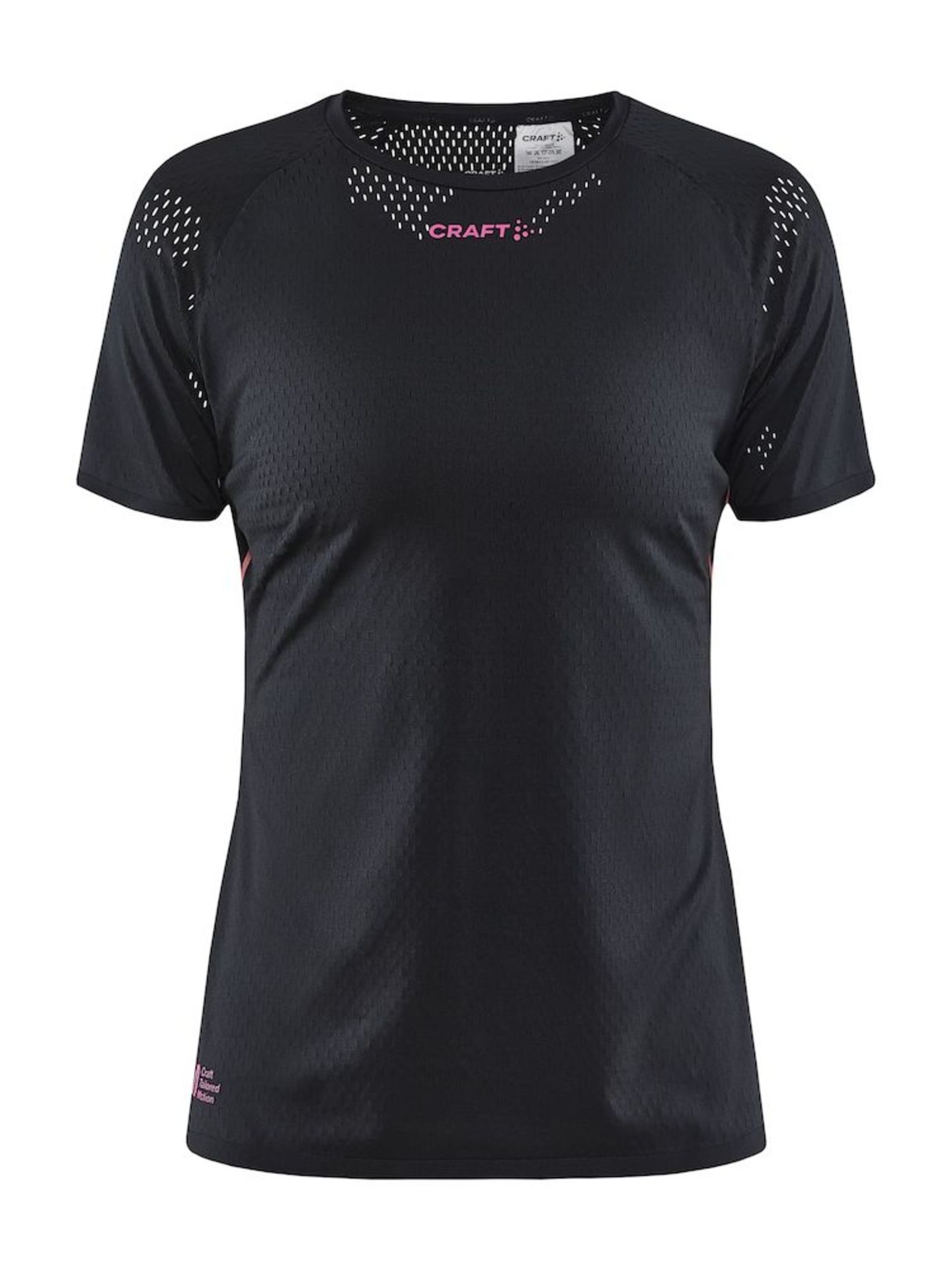 Craft CTM Distance Warp Mesh Hardloopshirt Korte Mouwen Zwart Dames