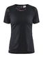 Craft CTM Distance Warp Mesh Hardloopshirt Korte Mouwen Zwart Dames