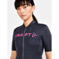 Craft Essence Fietsshirt Korte Mouwen Zwart/Roze Dames