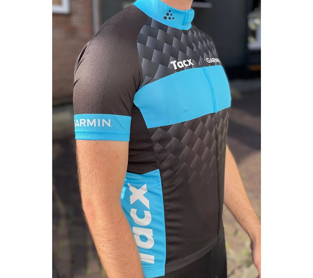 Craft Garmin Tacx Fietsshirt Korte Mouwen Blauw/Grijs Heren