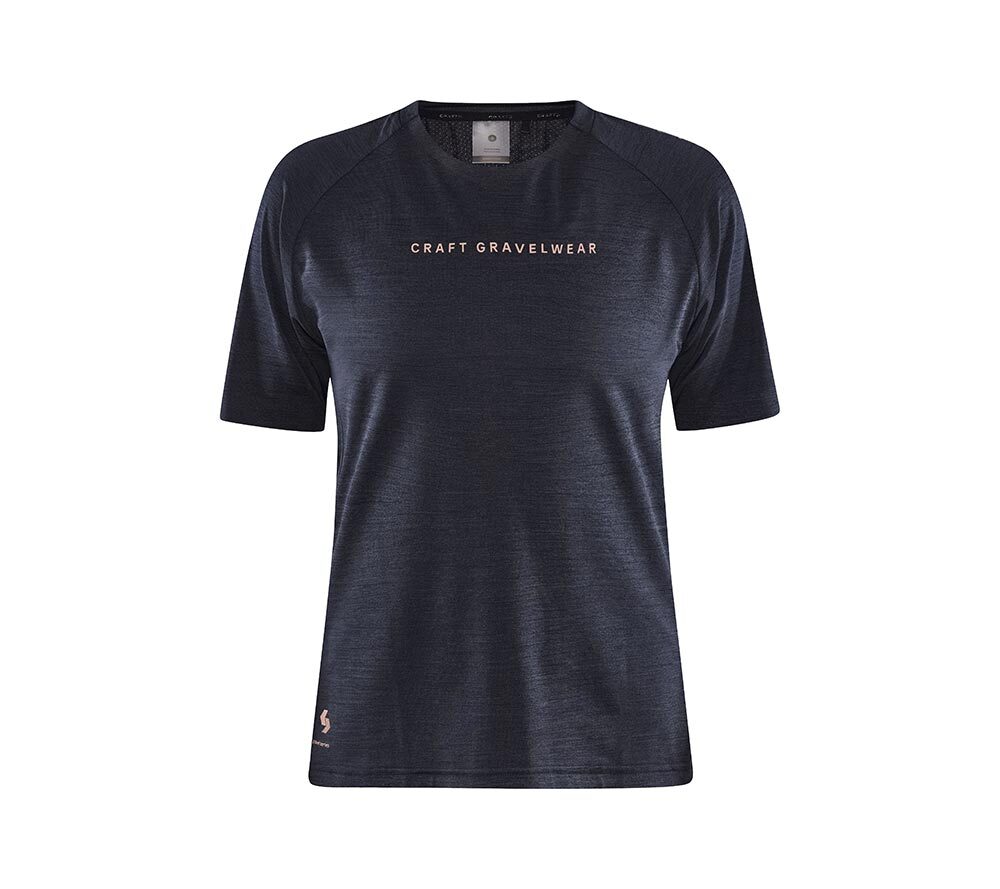 Craft ADV Gravel Fietsshirt Korte Mouwen Donkerblauw Dames