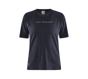 Craft ADV Gravel Fietsshirt Korte Mouwen Donkerblauw Dames