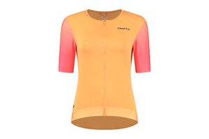 Craft ADV Aero Fietsshirt Korte Mouwen Oranje/Roze Dames