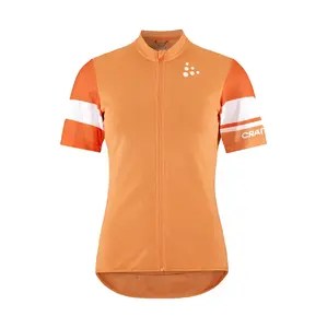 Craft Core Endur Logo Fietsshirt Korte Mouwen Oranje Dames