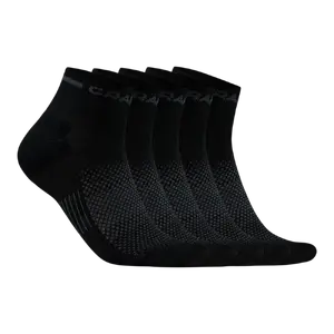 Craft CORE Dry Mid Sportsokken Zwart 5-Pack