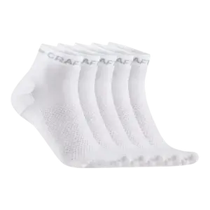 Craft CORE Dry Mid Sportsokken Wit 5-Pack