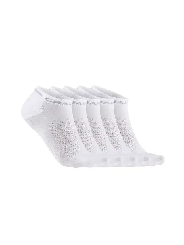 Craft CORE Dry Shaftless Sportsokken Wit 5-Pack