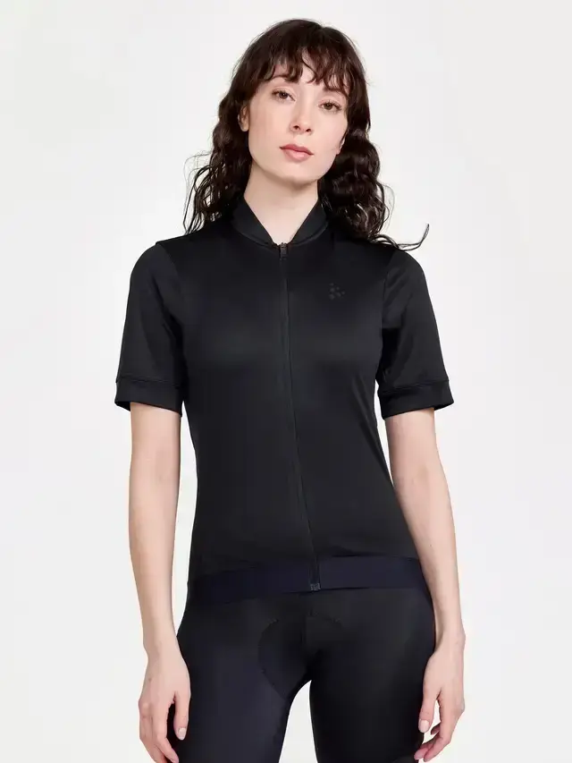 Craft Core Essence Regular Fit Fietsshirt Korte Mouwen Zwart Dames