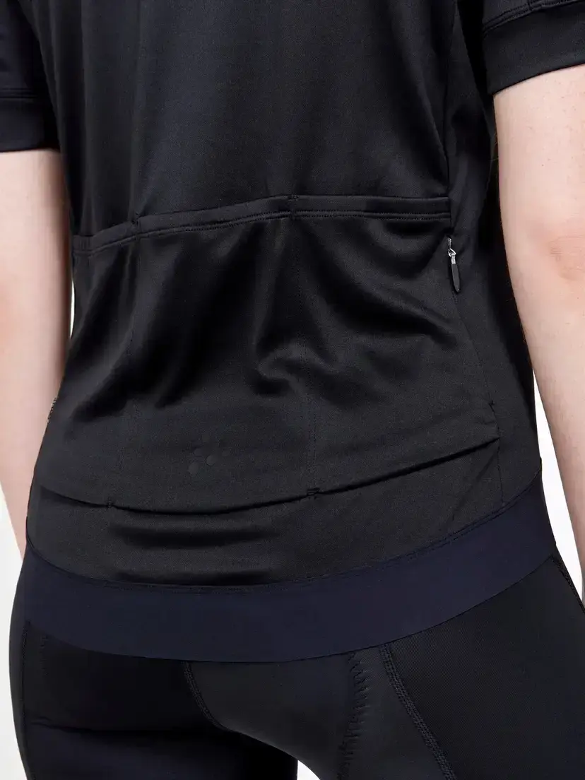 Craft Core Essence Regular Fit Fietsshirt Korte Mouwen Zwart Dames