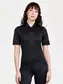 Craft Core Essence Regular Fit Fietsshirt Korte Mouwen Zwart Dames