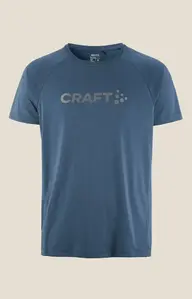 Craft CORE Unifly Logo Hardloopshirt Korte Mouwen Blauw Heren