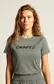 Craft CORE Unify Logo Hardloopshirt Korte Mouwen Grijs/Groen Dames