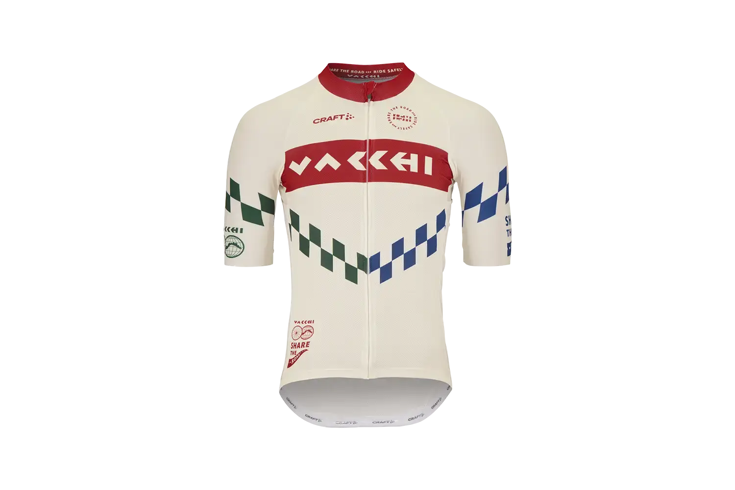 Craft Share The Road 5.0 Fietsshirt Korte Mouwen Beige/Rood Heren
