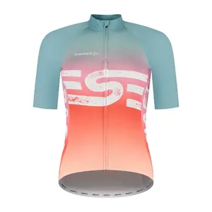 Craft Simone Cornelisse Fietsshirt Korte Mouwen Groen/Oranje Dames
