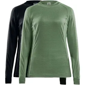 Craft CORE 2-pack Thermoshirt Lange Mouwen Zwart/Groen Dames