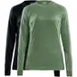 Craft CORE 2-pack Thermoshirt Lange Mouwen Zwart/Groen Dames