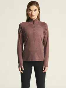 Craft Wool Hardloopshirt Lange Mouwen Roze Melange Dames