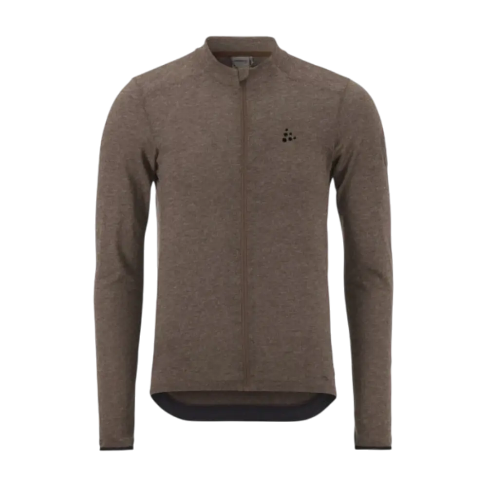 CRAFT CORE Bike Essence Wool Fietsshirt Lange Mouwen Bruin Heren