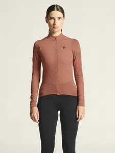 Craft CORE Bike Essence Wool Fietsshirt Lange Mouwen Roze Dames