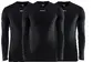 Craft Pro Control Comp Thermoshirt Lange Mouwen 3-pack Zwart Heren