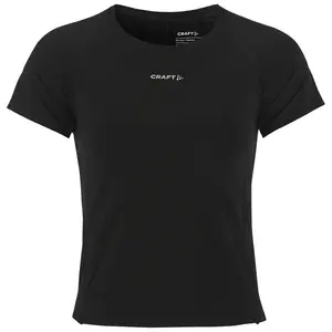Craft Hypervent Cropped Hardloopshirt Korte Mouwen Zwart Dames
