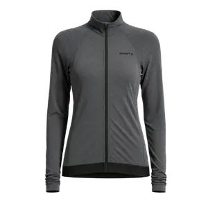 CRAFT Bike SubZ Wool Fietsshirt Lange Mouwen Zwart Melange Dames