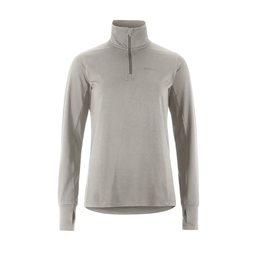 CRAFT Flow HZ Hardloopshirt Lange Mouwen Grijs Melange Dames