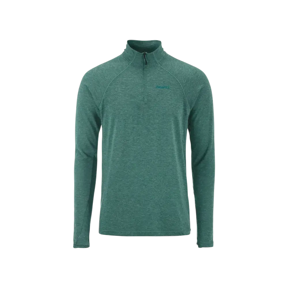 CRAFT Wool Hardloopshirt Lange Mouwen PERIDOT/MELANGE Heren