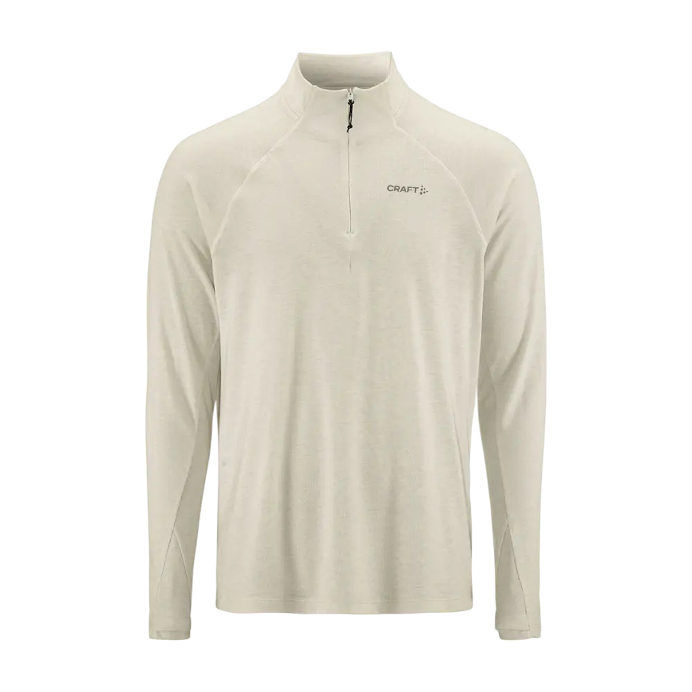 CRAFT Wool Hardloopshirt Lange Mouwen Beige Melange Heren